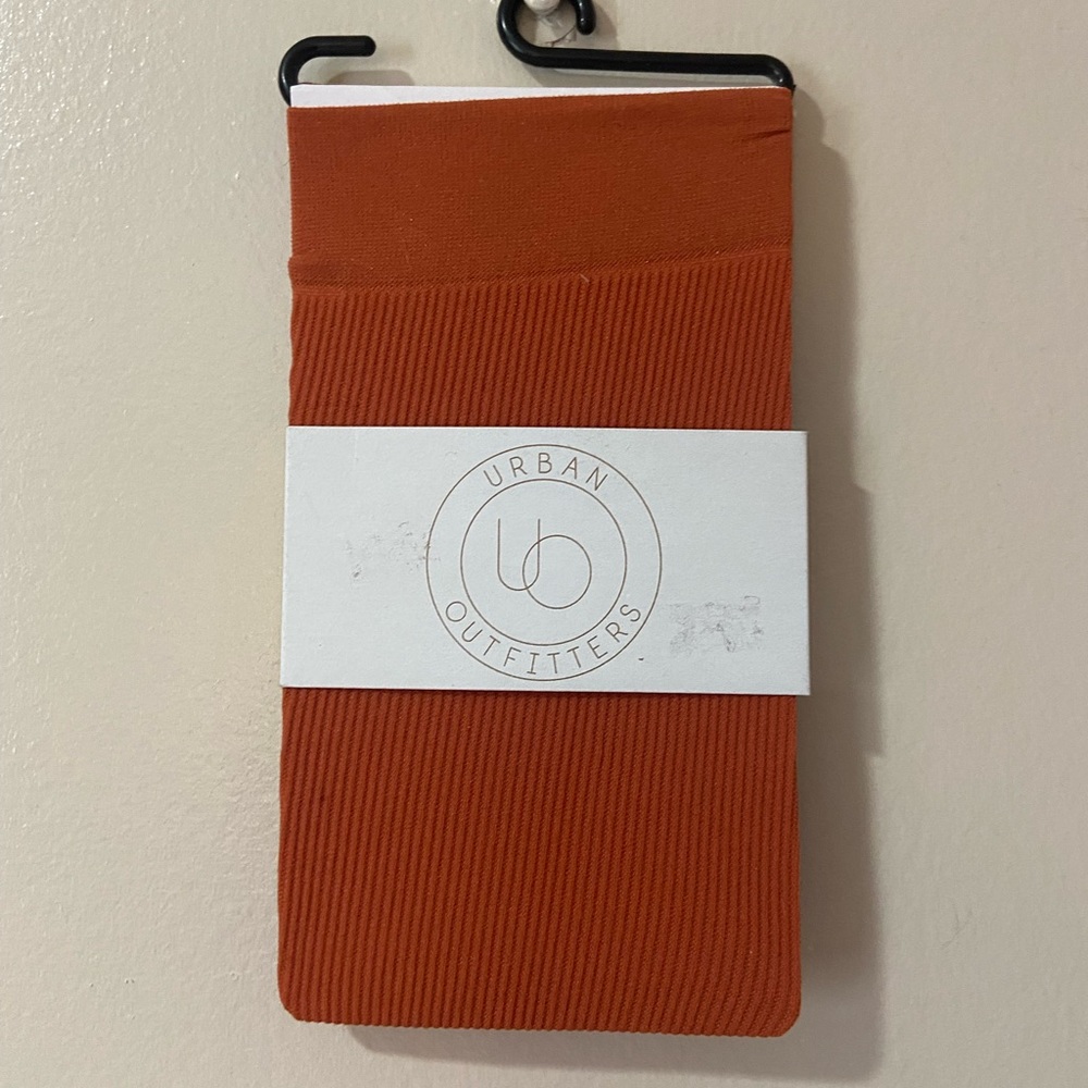 NEW Urban Outfitters Orange Corduroy Knee Highs